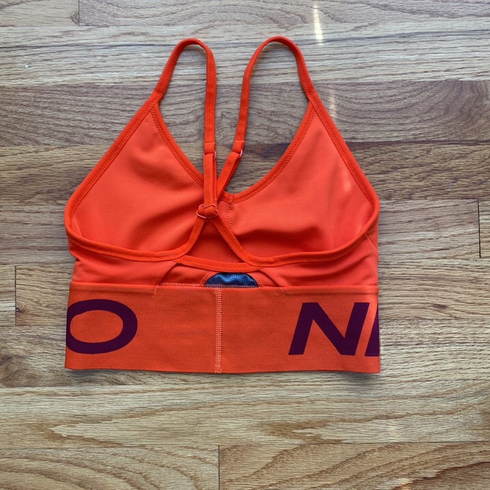 Nike Orange Sports Bra with Racerback Design - Picture 2 of 3